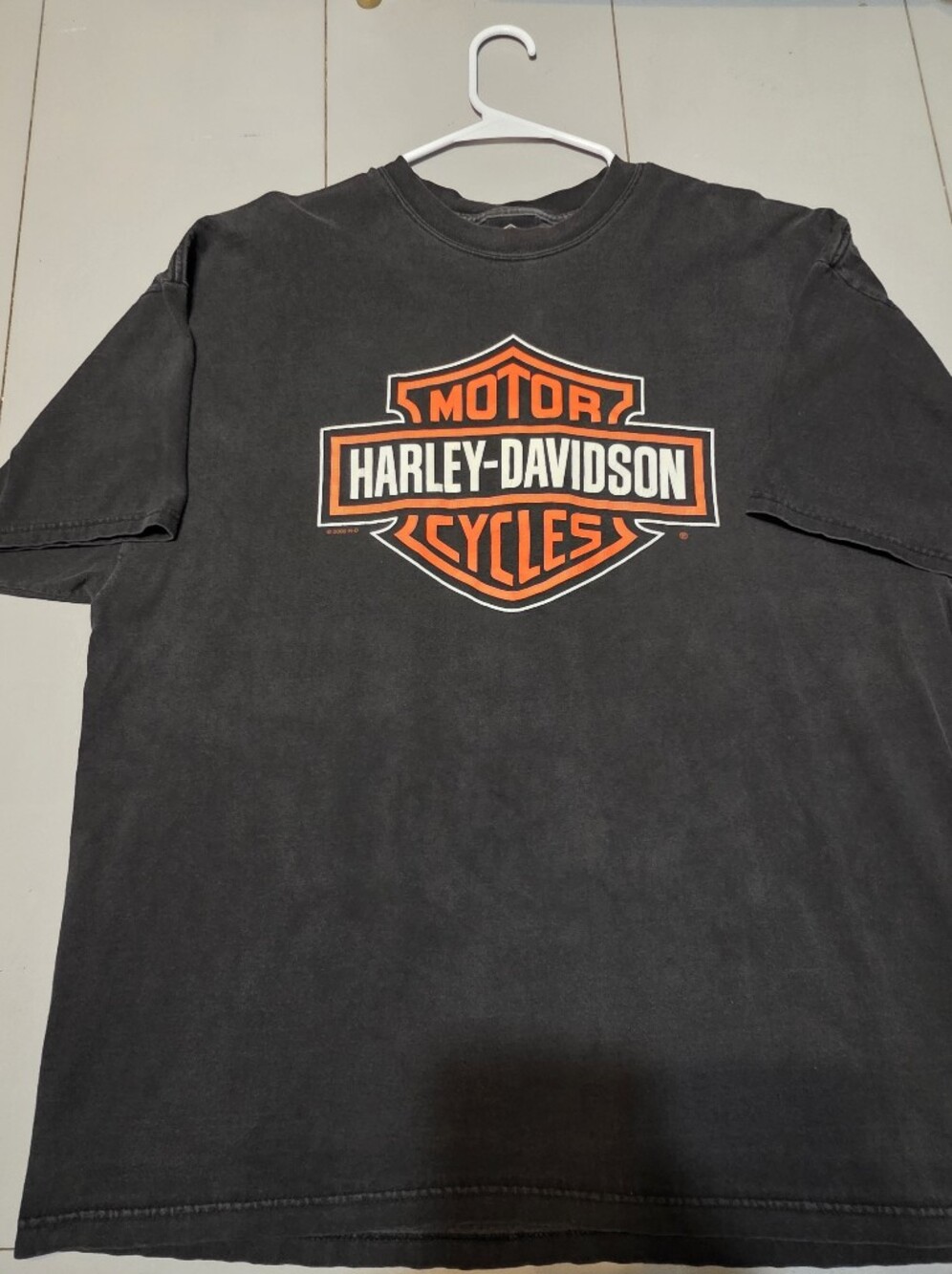 Harley-Davidson Men’s Black Graphic Logo T-Shirt - Orange Emblem